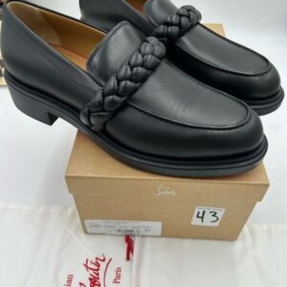 Men's Christian Louboutin, Urbino moc flat loafer size 45 made in Italy - Picture 1 of 12